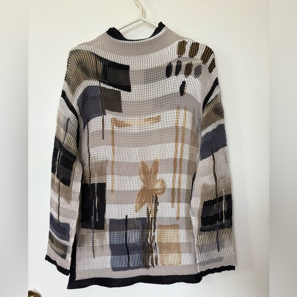 🎉3/20$🎉 Textured Abstract Long Sleeve Top - Vintage, Size M - Picture 2 of 5